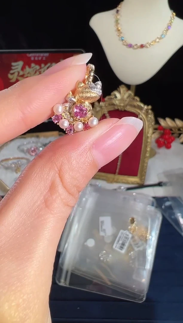 【闪购商品】彩色蓝宝石颈饰18K金镶嵌BN17694#-#33