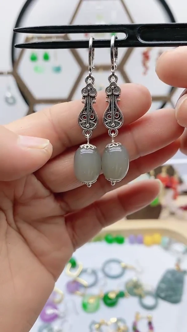 未镶嵌和田玉耳饰120