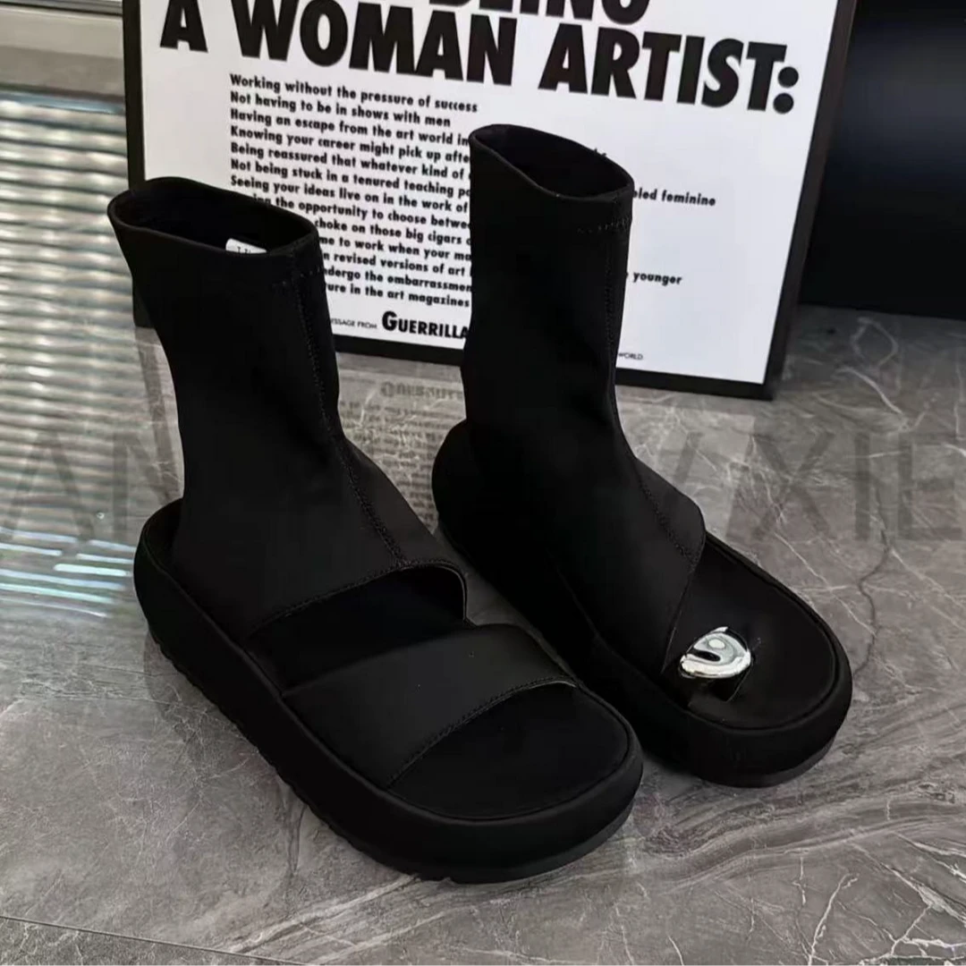 【LL】鱼子酱-鸽子蛋-定制款时尚凉靴弹力靴