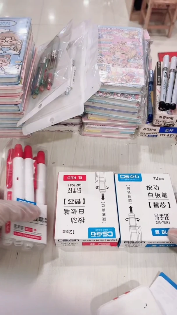 石头DS-708白板笔红色--6支+ds-7081芯---24支