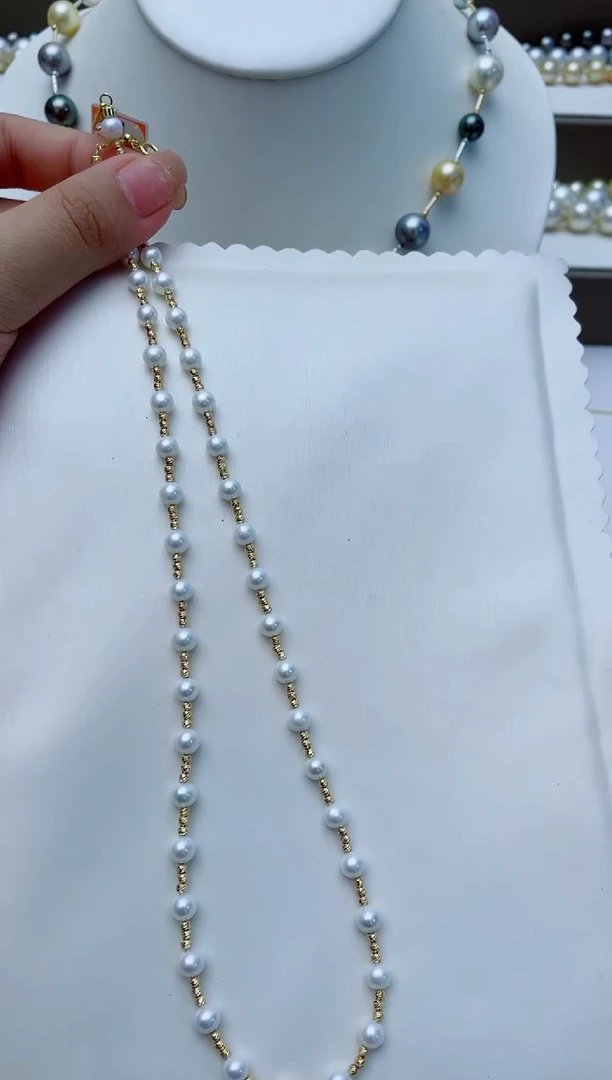淡水珍珠未镶嵌颈饰W4