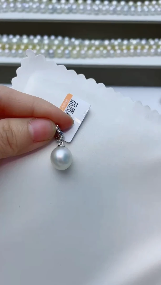 海水珍珠银S925镶嵌颈饰A163