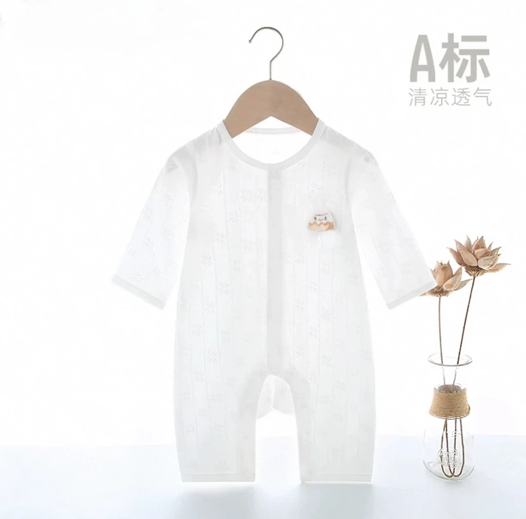 婴童 A类 新生儿 卡通 初生宝宝连体哈衣 蝴蝶衣 薄款
