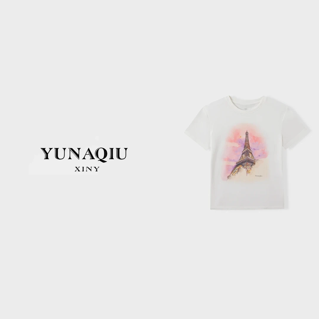 【COCO LESLEY】 白色百搭时尚女士简约T恤-9227