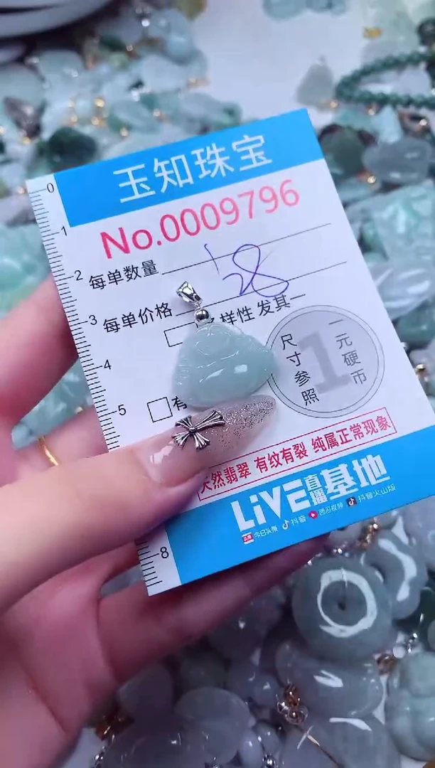 翡翠未镶嵌吊坠(不含链)9796