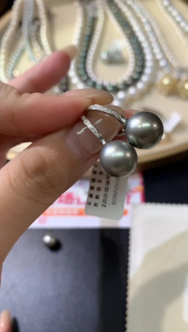 18K金镶嵌耳饰海水珍珠宝*-A604|5980