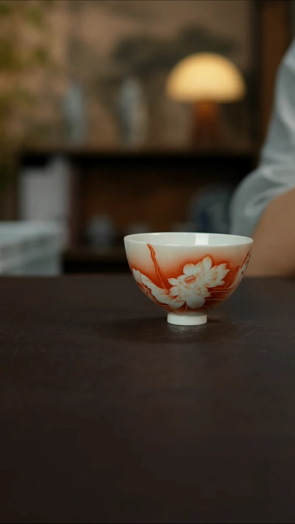 杯景德镇陶瓷杯碗柴烧多人