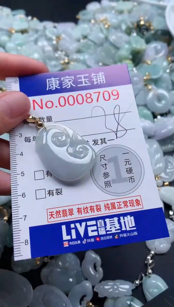 翡翠未镶嵌吊坠(不含链)8709
