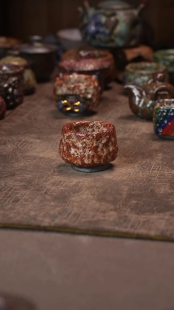 景德镇柴烧志野杯