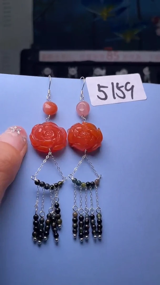 未镶嵌南红玛瑙耳饰喜欢拍