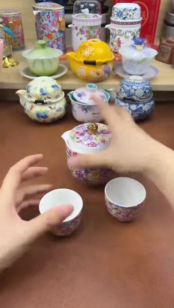 陶陶瓷茶具摆件旅行套组