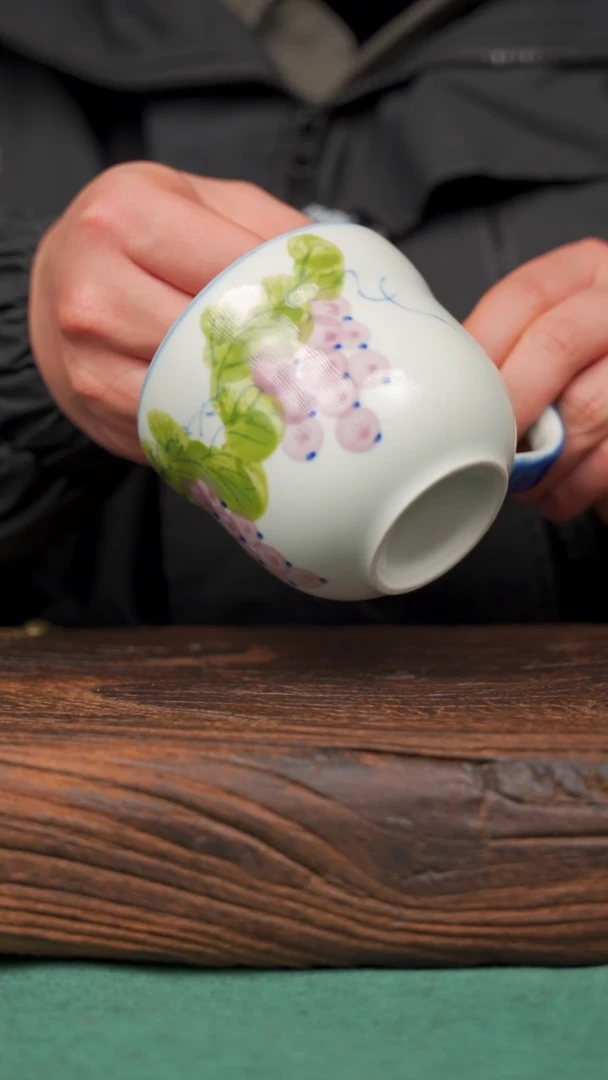 【闪购商品】瓷片73景德镇杯釉下手工手绘瓷器