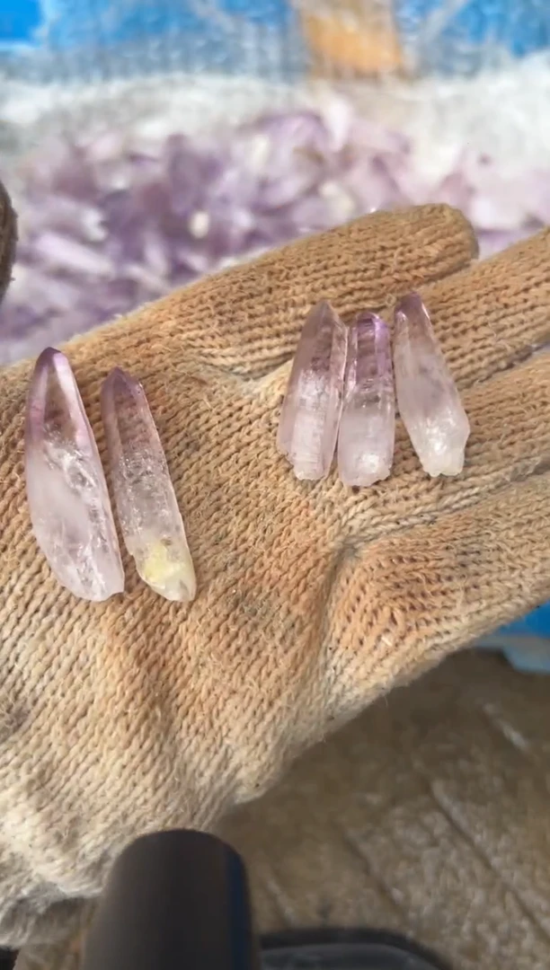 水晶珠宝半成品未镶嵌天然紫水晶克鲁兹原石多样性发一