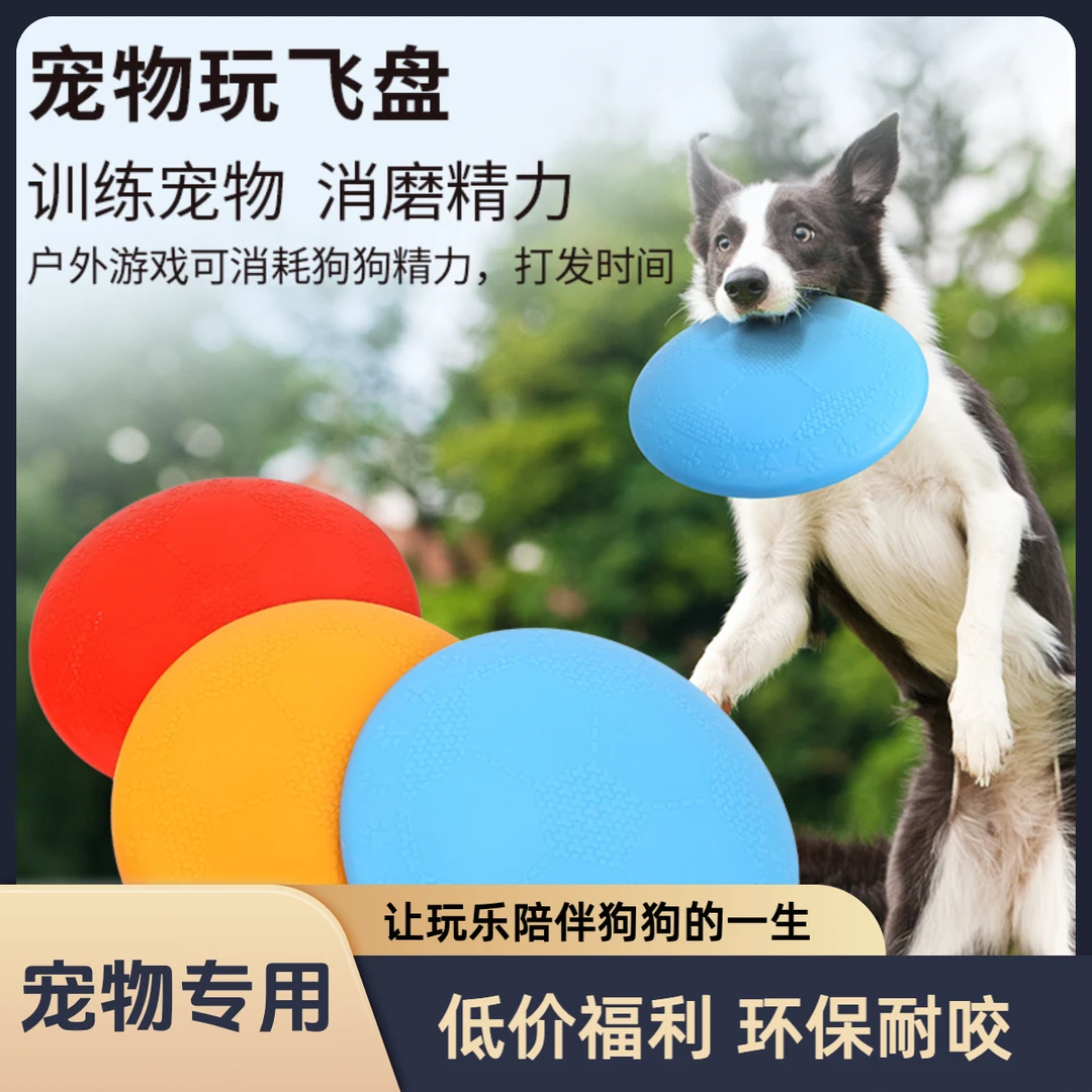 PawPrint宠物狗环保简约飞盘耐咬浮水可多用互动训练宠物必备物品