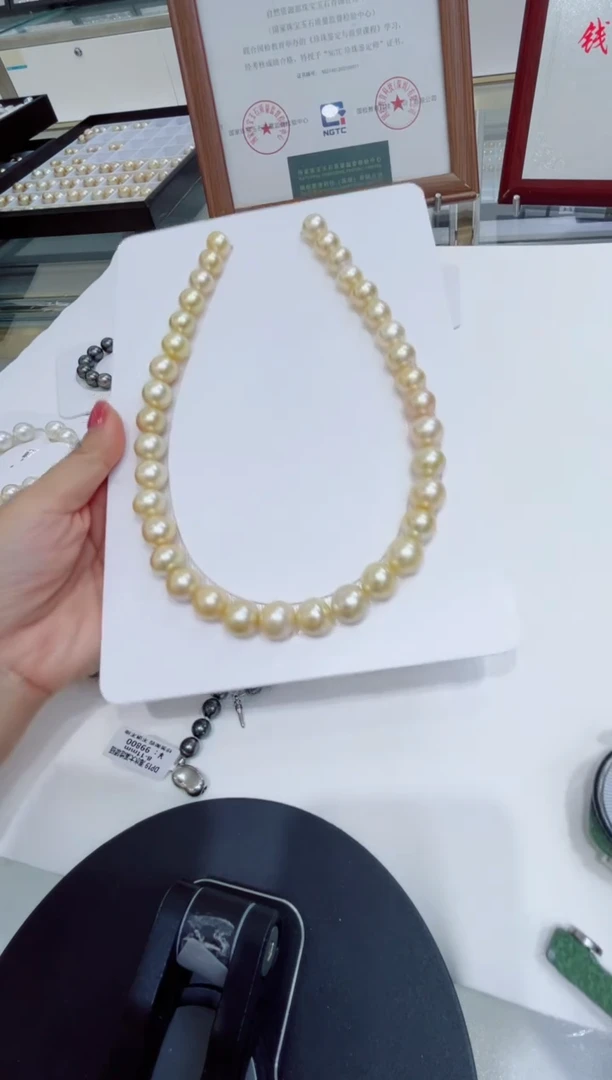 未镶嵌项链海水珍珠干枯12-13不退换总5000