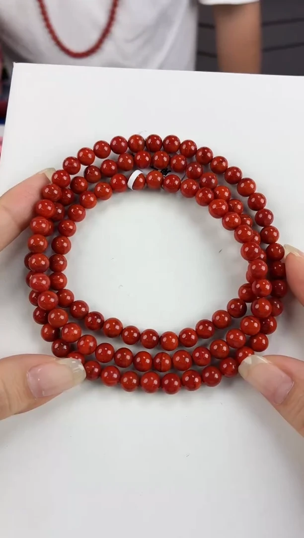 未镶嵌瓦西多圈7+南红玛瑙一个/条