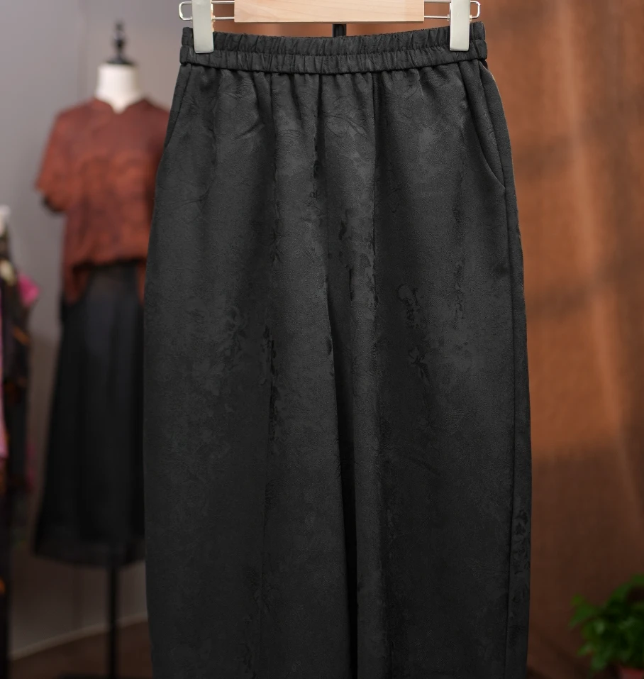 1831提花百搭休闲气质宽松显瘦气质花苞裤........