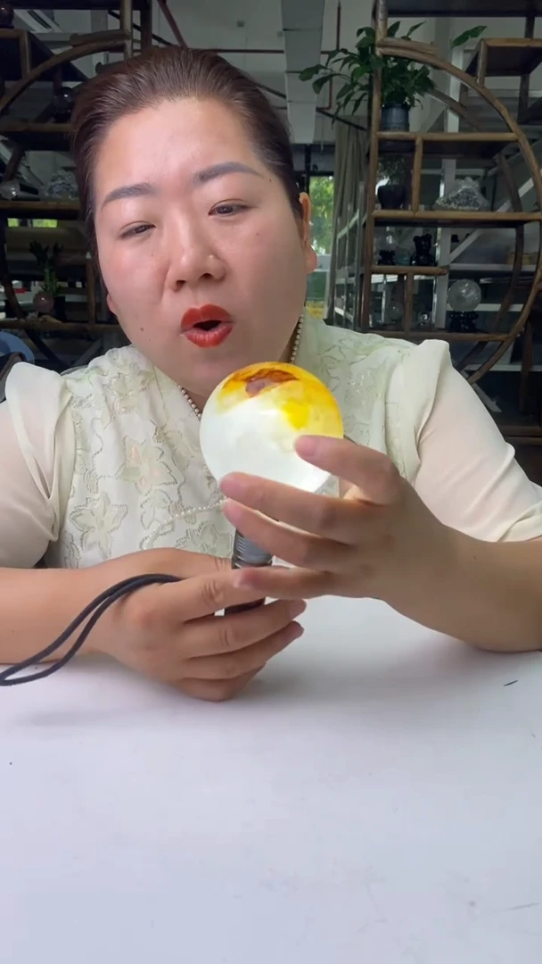 水晶珠宝半成品未镶嵌黄胶花球D426