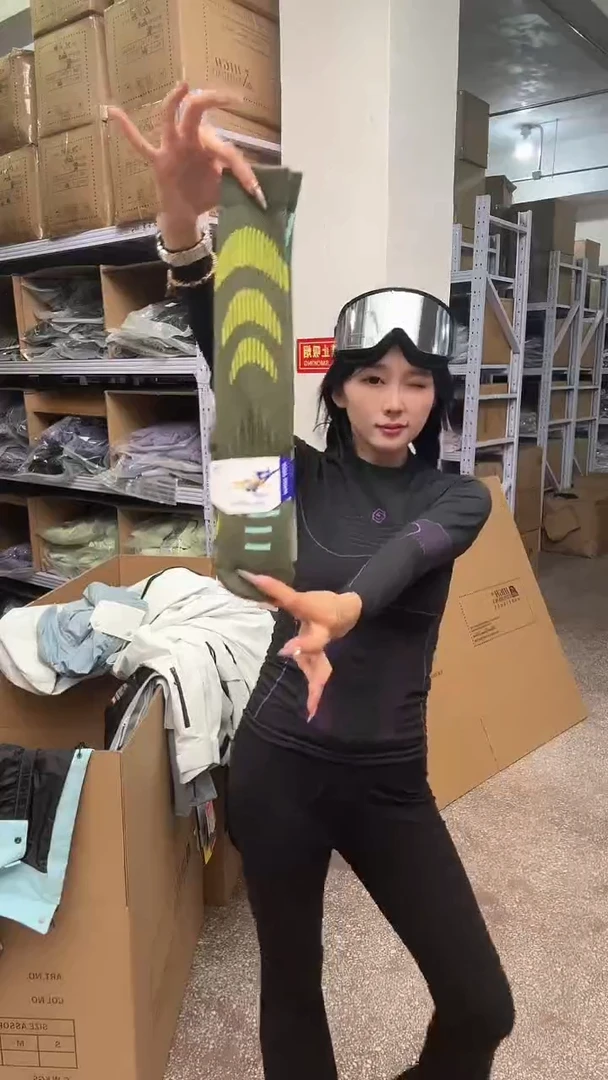 聚酯纤维羊毛袜 m码 绿色