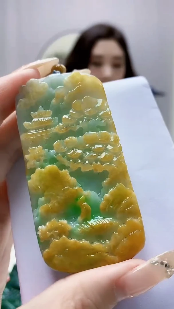 未镶嵌定制翡翠4829DD-毛货挂件6