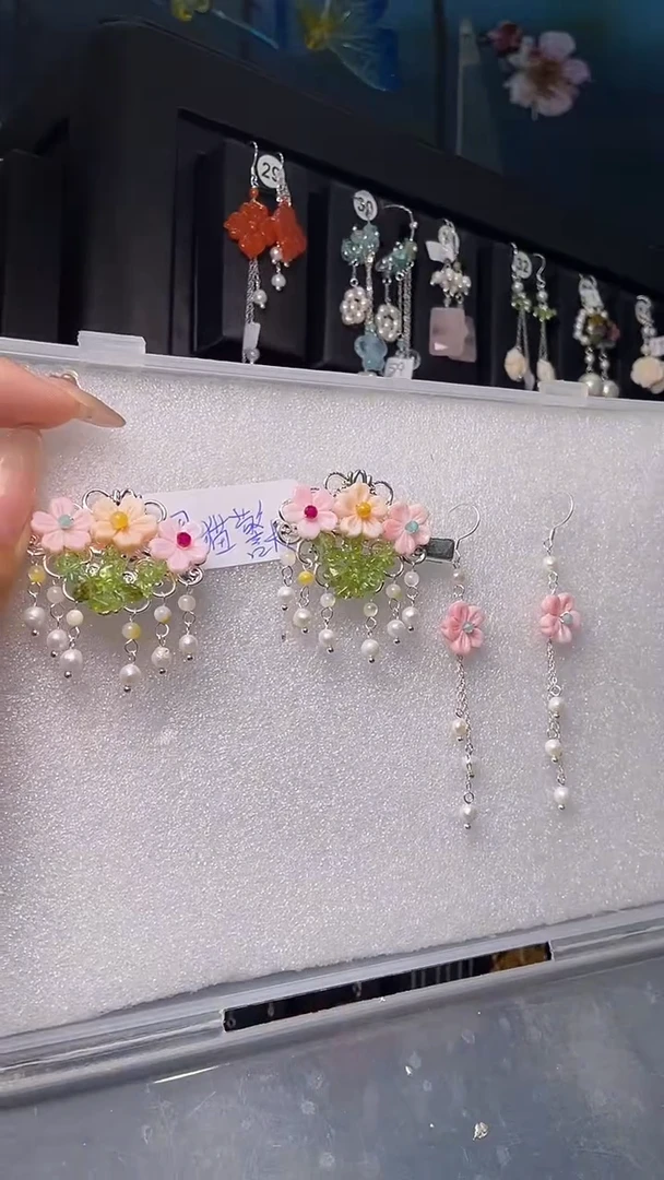 银S925镶嵌耳饰紫晶黑**长 黑猫警长