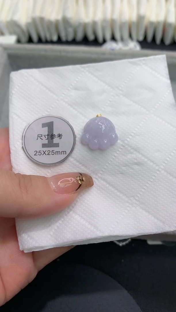 吊坠(不含链)18K金镶嵌翡翠11