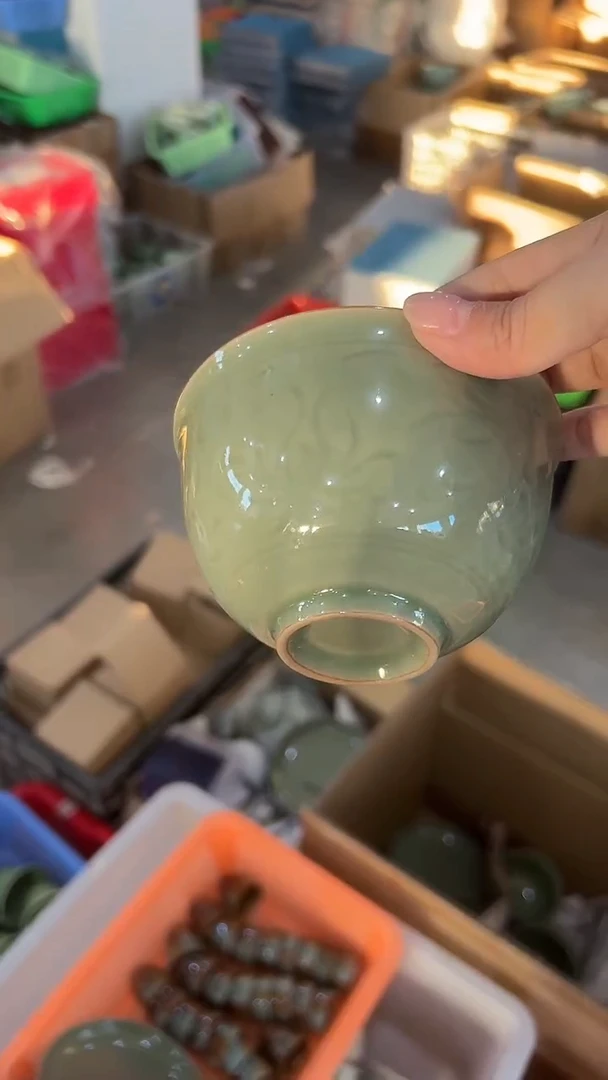 龙泉云间青瓷小米茶器