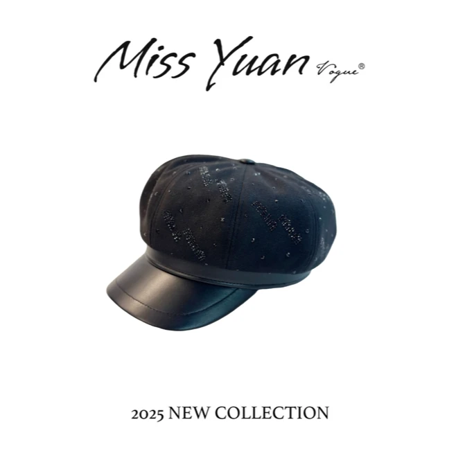 【媛总补贴】烫钻八角帽子女韩版潮流报童帽街头百搭春秋盆帽子时尚