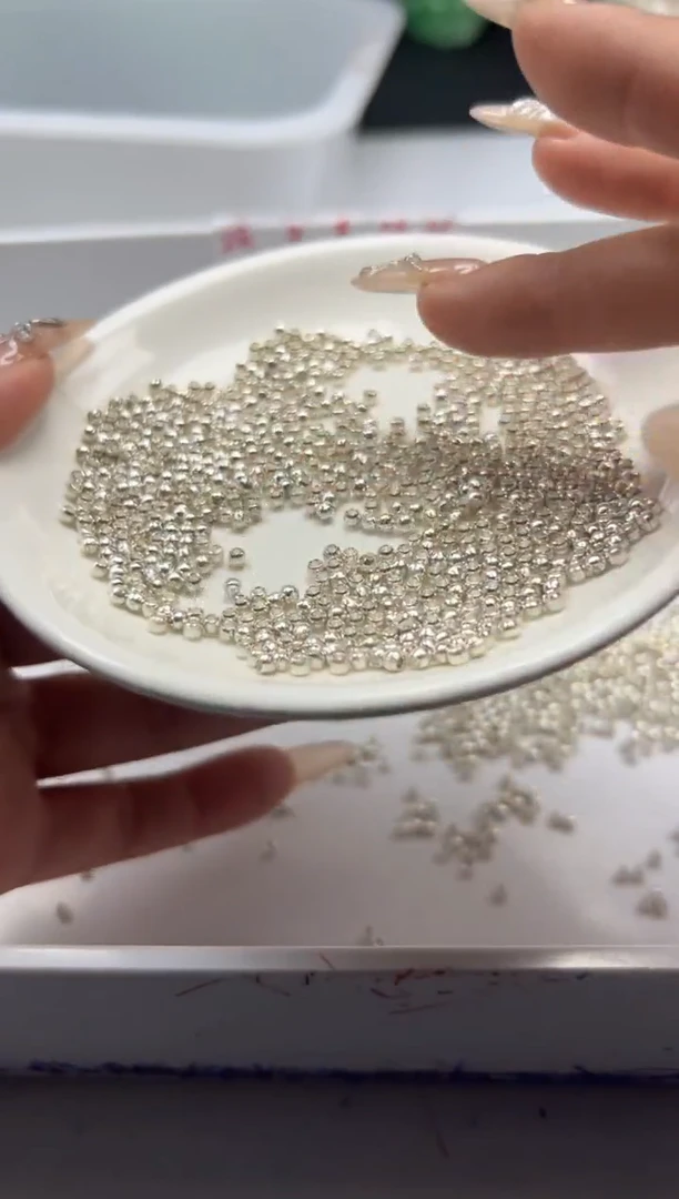 玛瑙/玉髓颈饰银S800镶嵌x767银珠猫眼3mm*60颗