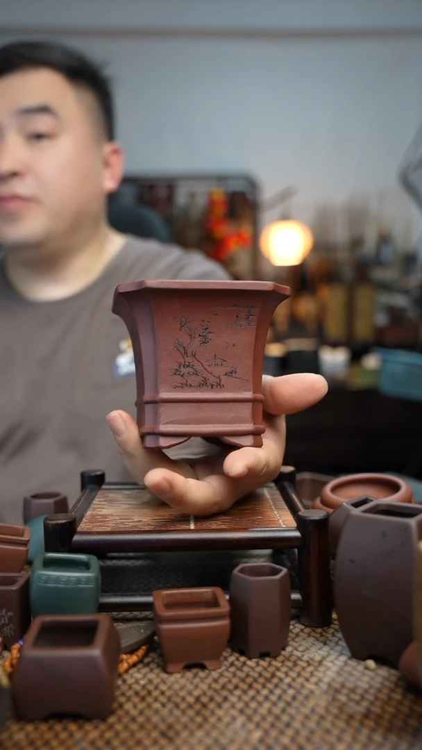 紫砂花盆長木軒精品紫砂