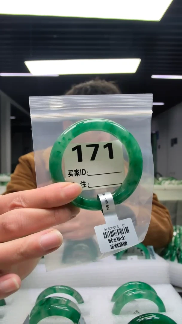 未镶嵌手镯石英质玉（非洲翠）55圈口171