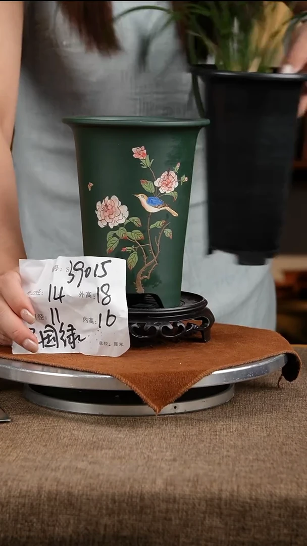 紫砂花盆花卉工艺39015+s