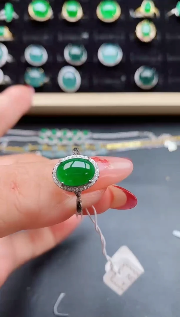 【闪购商品】翡翠戒指银S925镶嵌1321132