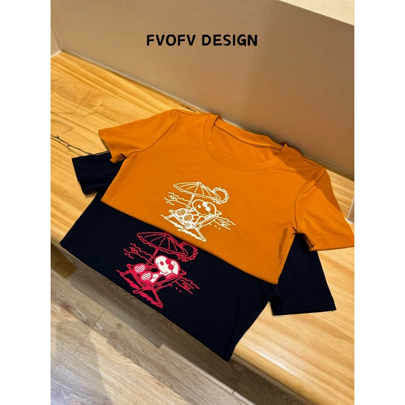 FVOFV【面膜T】天丝棉！冰凉感卡通&字母图案短袖J0072
