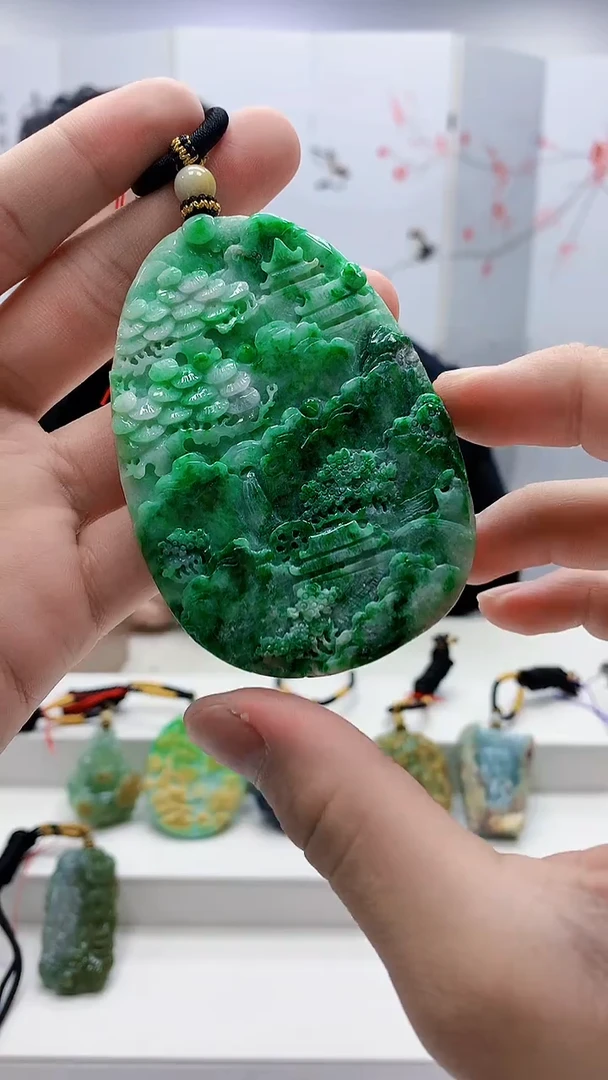 定制翡翠未镶嵌雨***…5060bb-毛货挂件