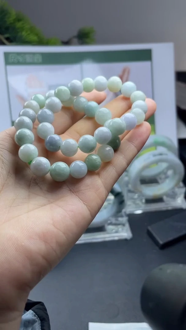 未镶嵌手链翡翠10卡圆珠手串/多样性发一件