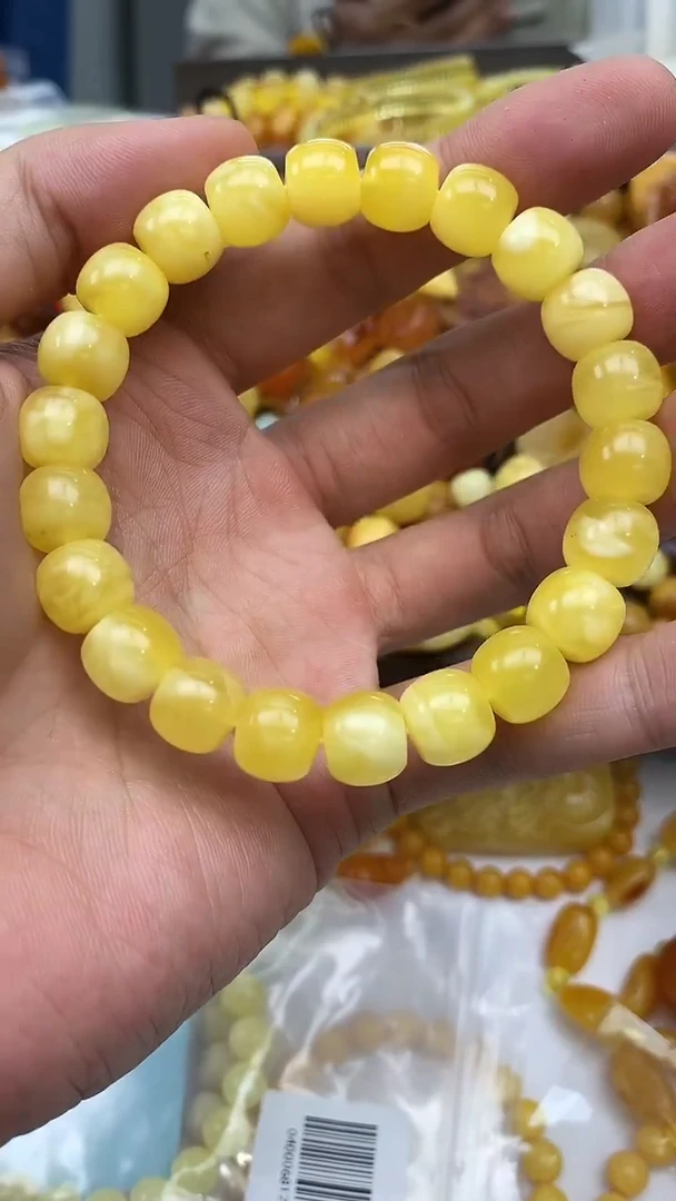 裸石蜜蜡未镶嵌手串