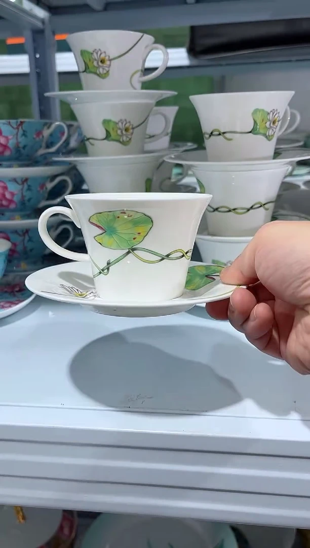 瓷片日用陶瓷（简装）咖啡杯一套