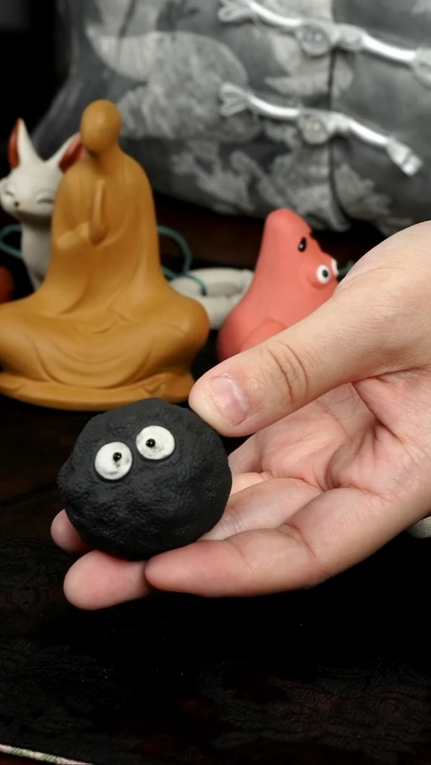 茶壶紫砂小煤球茶宠