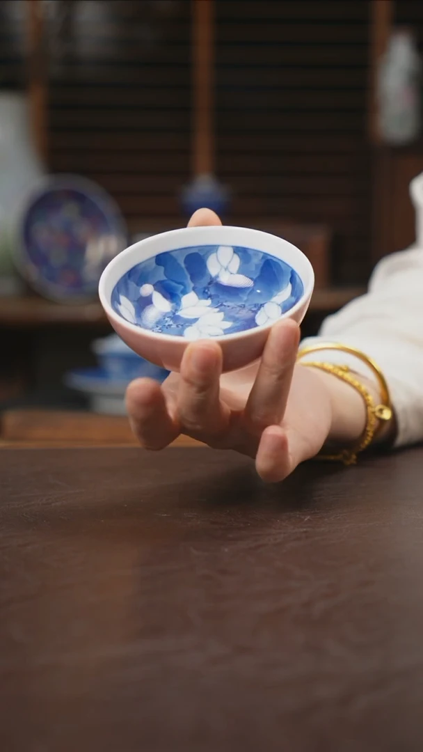 杯景德镇陶瓷杯碗柴烧多人