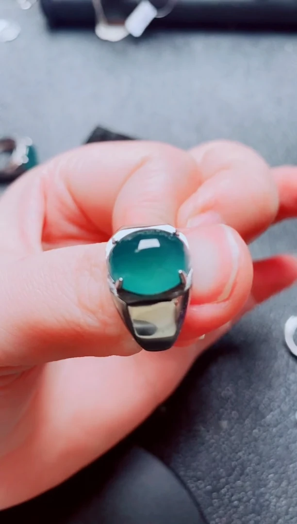 银S925镶嵌戒指翡翠1111