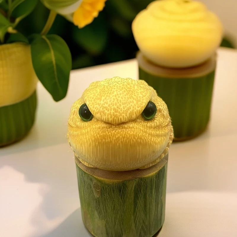 龙血金丝竹雕绿眼元宝恶霸5+ 6+手把件招财三足金蟾+送文玩油