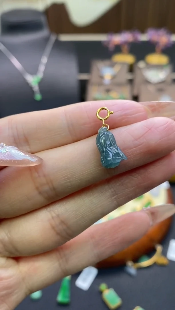 【闪购商品】翡翠颈饰18K金镶嵌净货11988