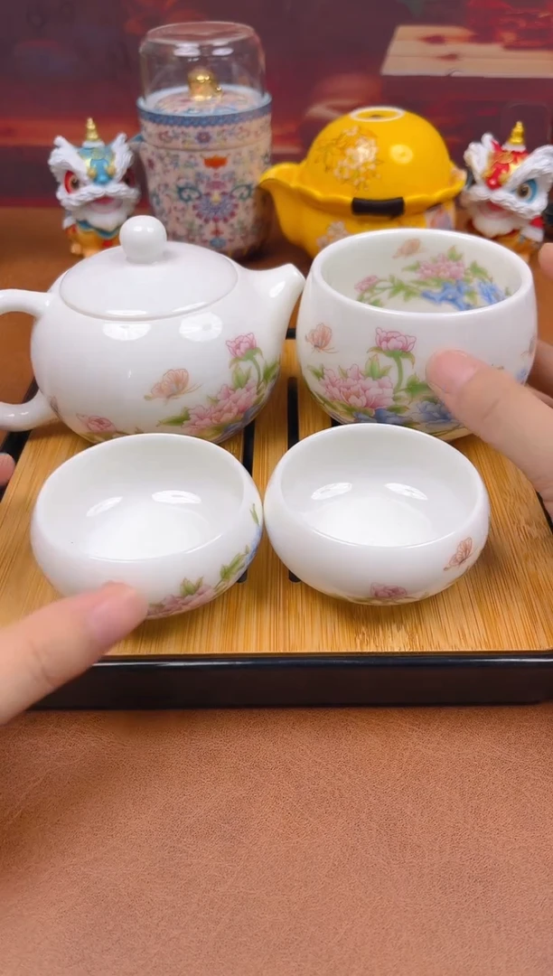 陶瓷茶具摆件旅行套组