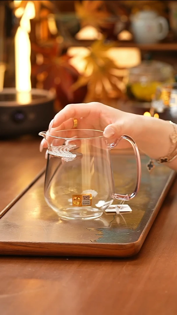 禾器/晶彩丰然茶海/浅粉色