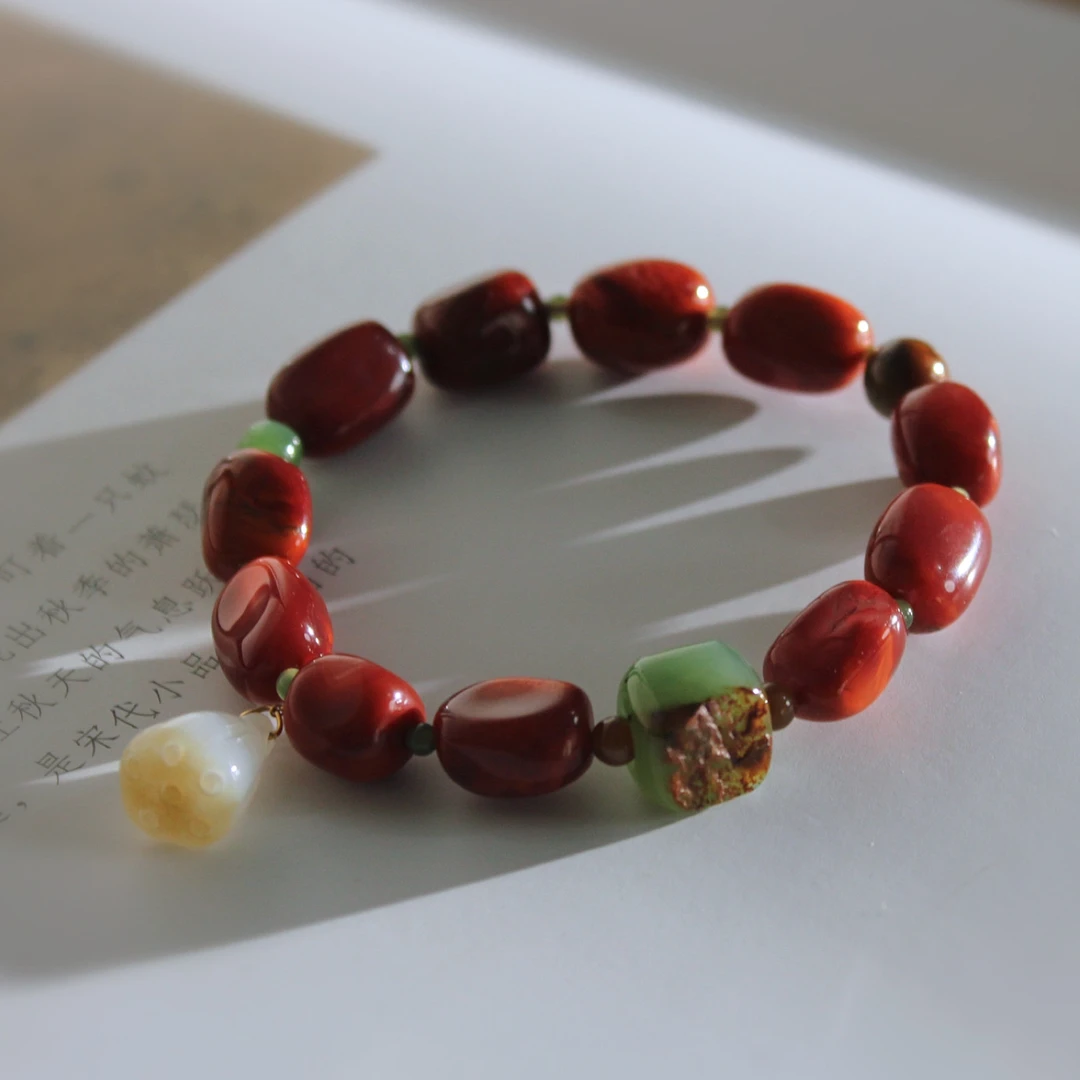 【岚溪珠宝】——原矿南红随型手串，自由、品质，和特色兼具。。。