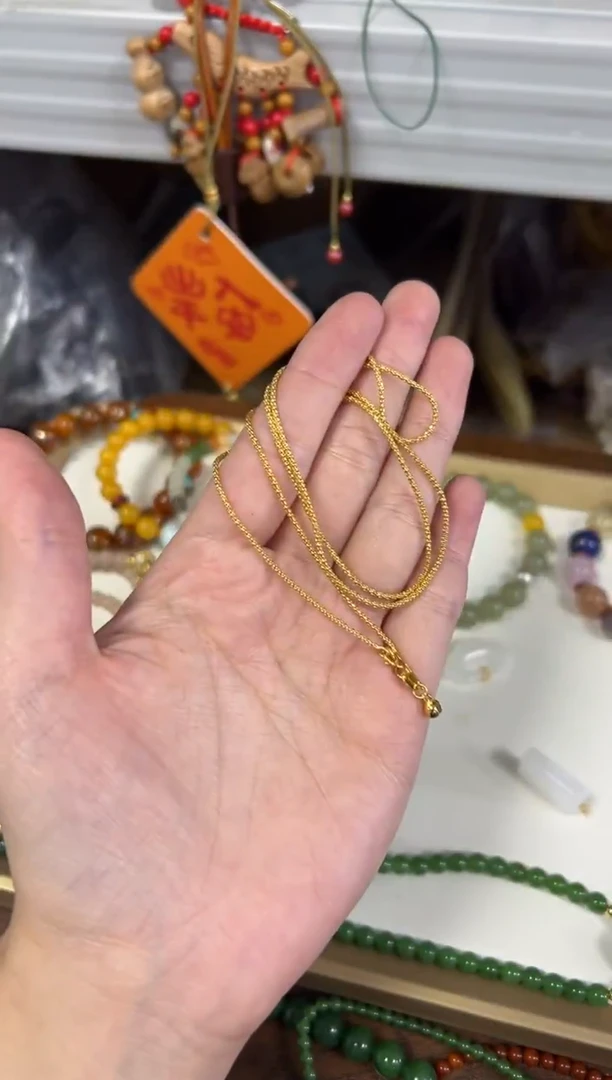无链子925银灯笼链万能针链子60CM