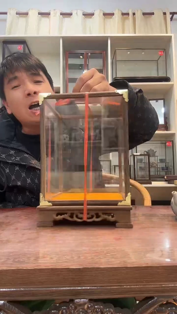 鸡翅木木头款726玻璃罩