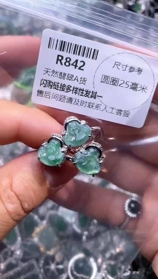 【闪购商品】翡翠颈饰未镶嵌R842戒指 多样性发其一