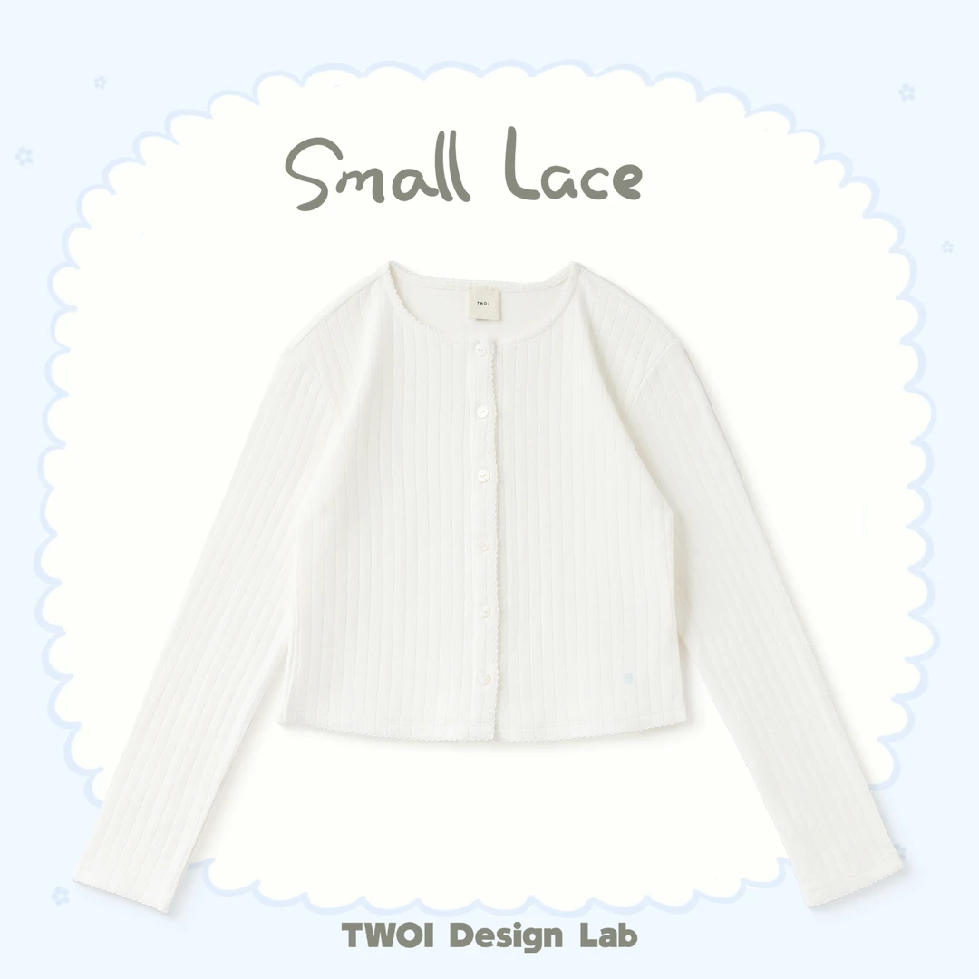 TWOI Design Lab "小花边系列"「小花边长袖开衫」